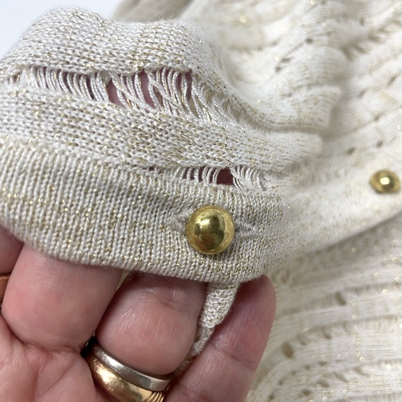 Belldini Women’s Cardigan Size S Light Gold Long Sleeves Sweater - Picture 7 of 13